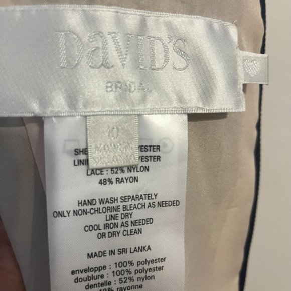 David's Bridal Marine Bridesmaid Dress - Picture 5 of 6